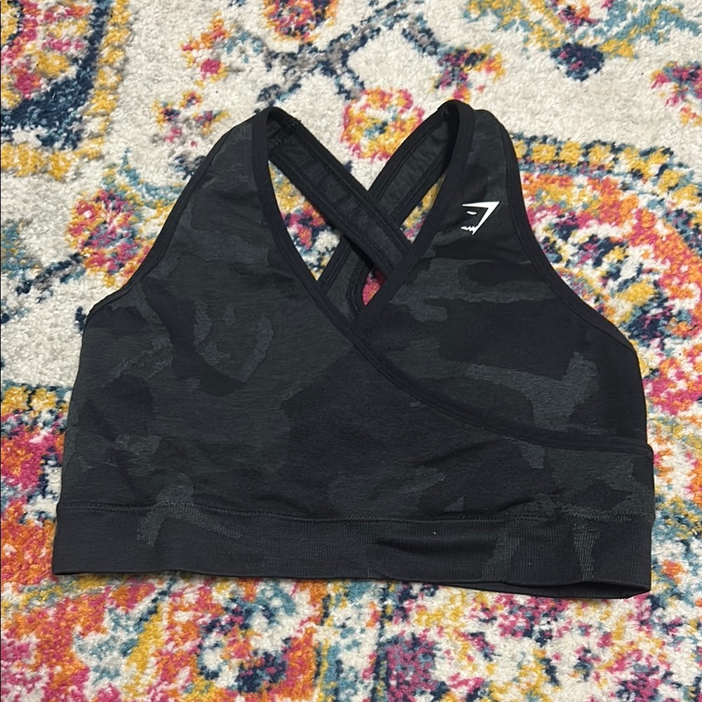 Gymshark Black Sports Bra Large